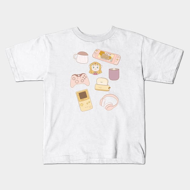 Cozy Gaming 1 Kids T-Shirt by littlemoondance